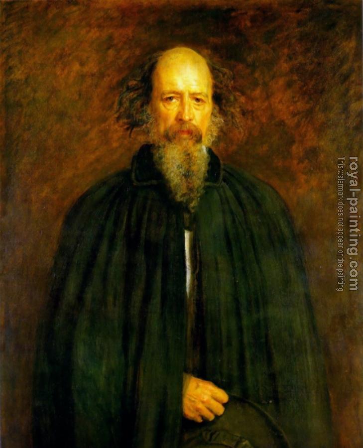 Sir John Everett Millais : Portrait of Lord Alfred Tennyson